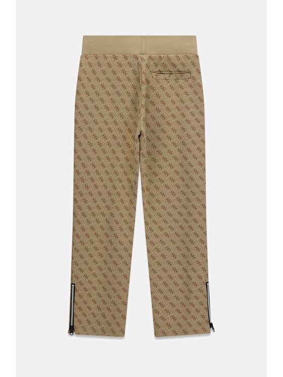 Guess Kids Guess Kids Kalhoty z materiálu 184851 Béžová Regular Fit