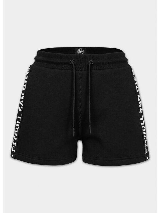 PITBULL PITBULL Szorty sportowe TAPE EXPLORY Czarny Regular Fit