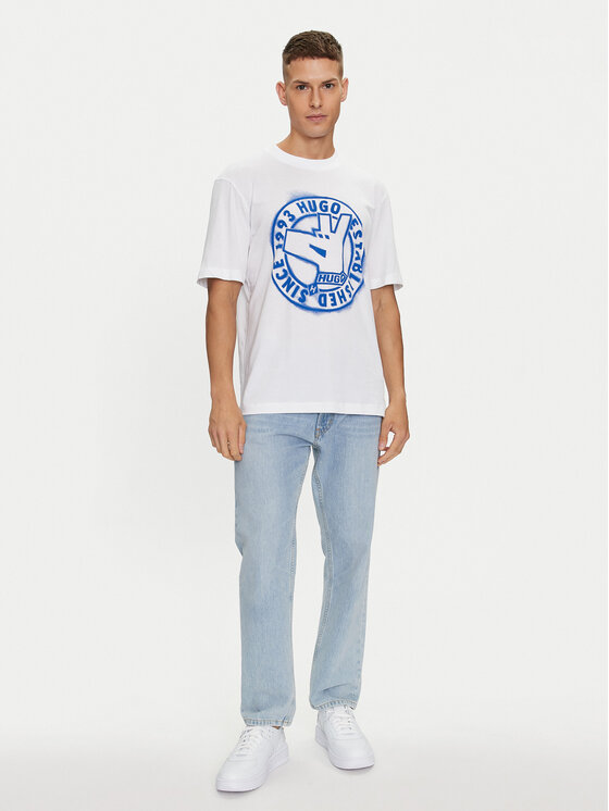 HUGO Hugo T-shirt Norieles 50519387 Bijela Regular Fit