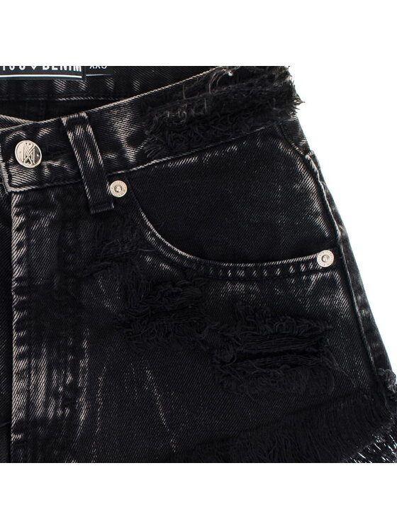 MissDenim MissDenim Szorty jeansowe High Waist Szary Regular Fit