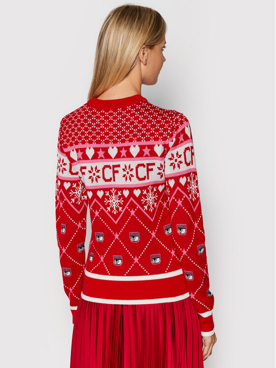 Chiara Ferragni Chiara Ferragni Pullover 71CBFM25 Rot Regular Fit