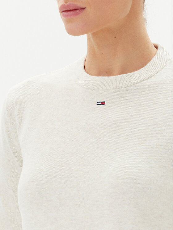 Tommy Jeans Tommy Jeans Sweter Essential DW0DW20159 Beżowy Regular Fit