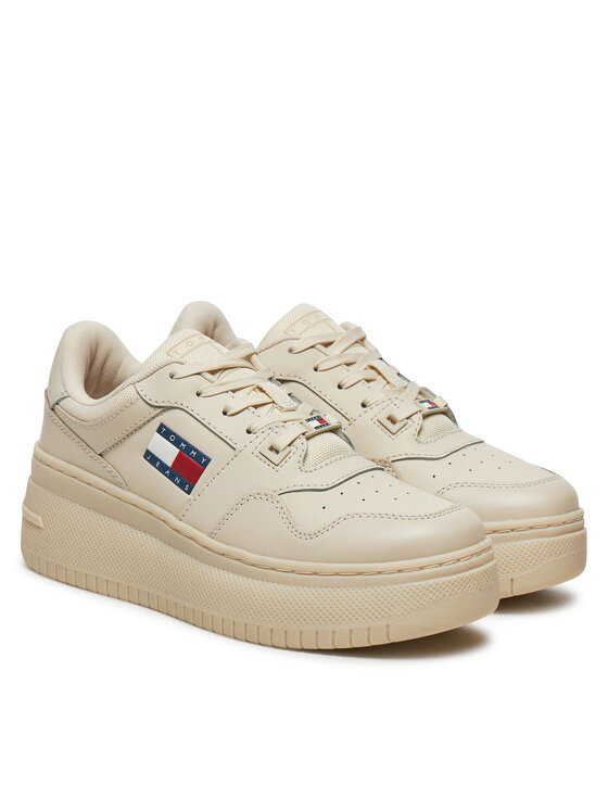 Tommy Jeans Tommy Jeans Laisvalaikio batai Retro Basket EN0EN02506 Smėlio