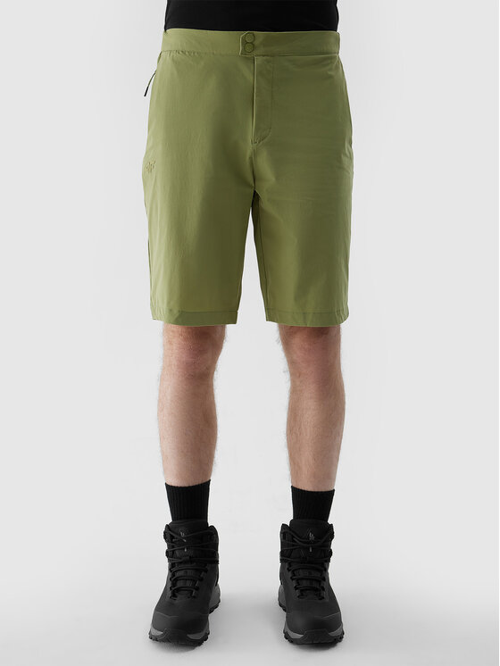 4F 4F Шорти з тканини 4FWSS24TFSHM425 Зелений Regular Fit