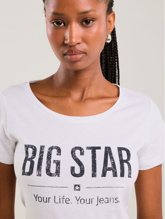 BIG STAR BIG STAR T-Shirt BRUNONA Biały Basic Fit