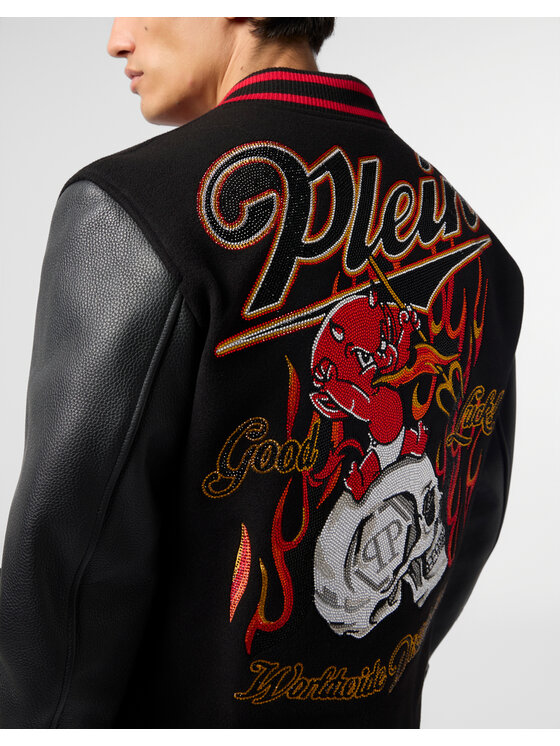 PHILIPP PLEIN PHILIPP PLEIN Kurtka bomber 29736 Czarny Regular Fit