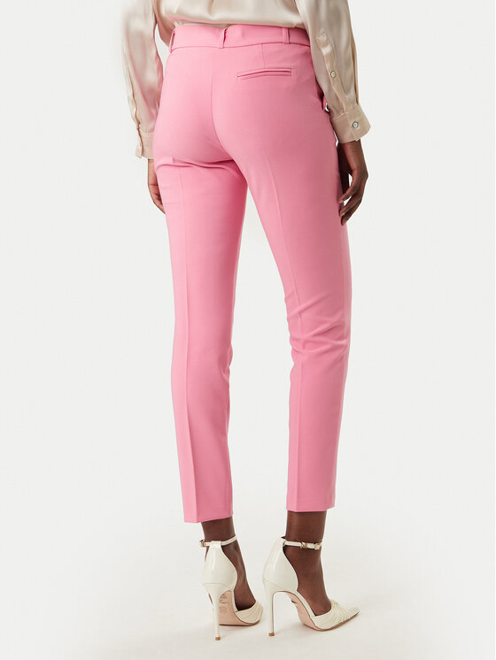 Rinascimento Rinascimento Kalhoty z materiálu CFC0128638003 Růžová Slim Fit