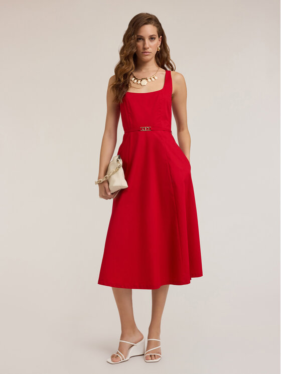 Motivi Motivi Vestito da giorno 7550Q103309N016 Rosso Flared Fit