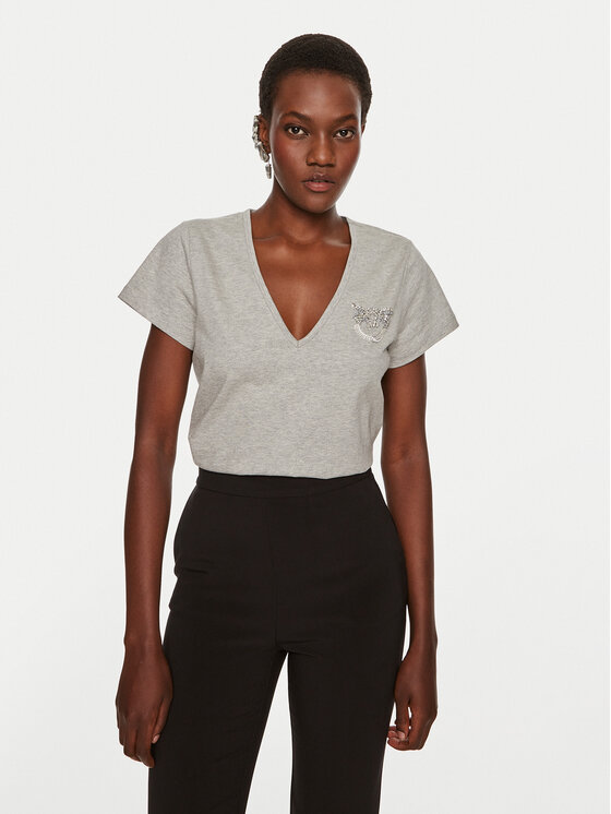 PINKO Pinko Marškinėliai Turbato 100372 A24E I42 Pilka Regular Fit