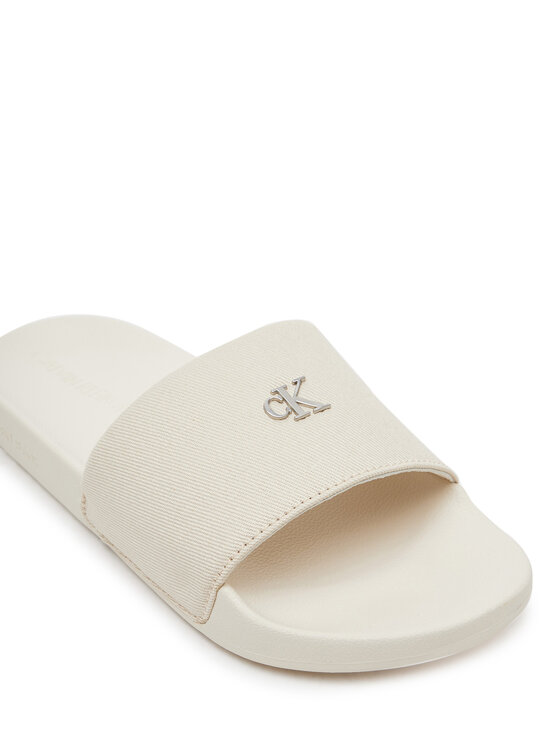 Calvin Klein Jeans Calvin Klein Jeans Klapki Slide Monogram Hardware YW0YW01713 Écru