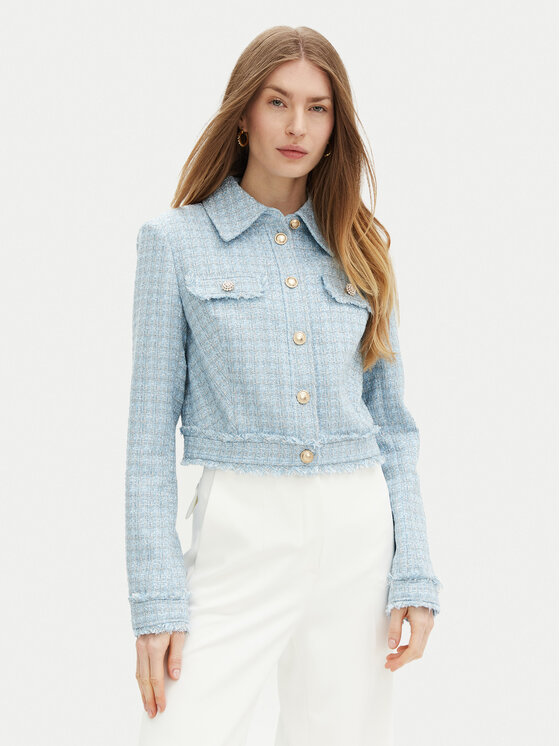 Guess Guess Sacou W5RN47 WGW82 Albastru celest Regular Fit