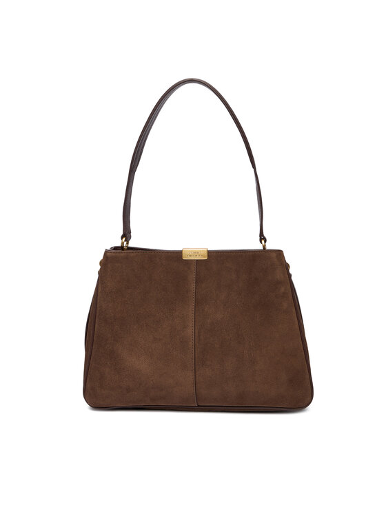 Tommy Hilfiger Tommy Hilfiger Дамска чанта Casual Leather Shoulder Bag Sued AW0AW18201 Кафяв