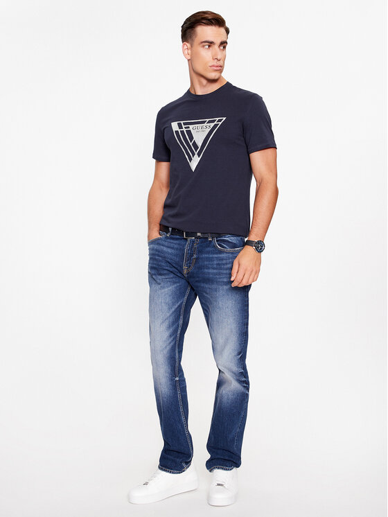Guess Guess Jeansy Angels M3BAN2 D55T2 Granatowy Slim Fit