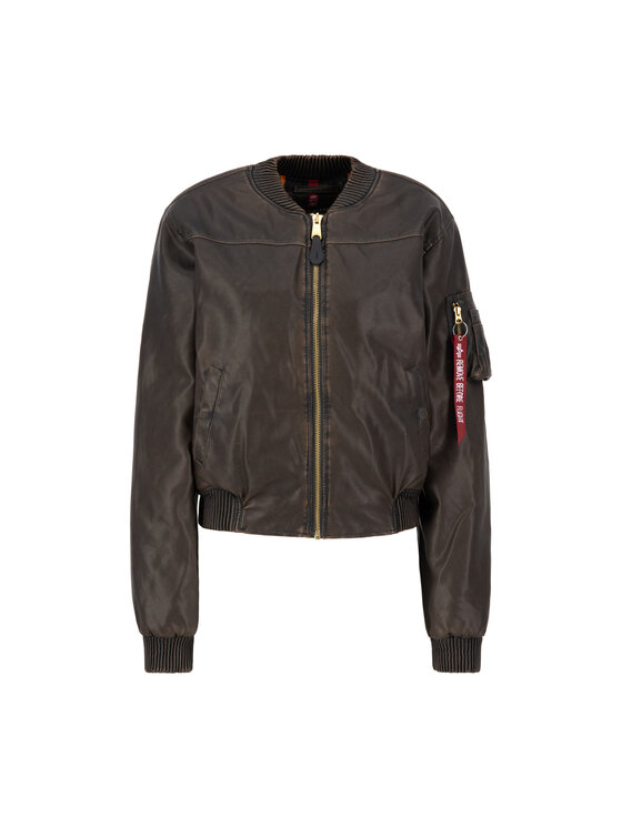 Alpha Industries Alpha Industries Kurtka bomber MA-1 Faux Leather Vintage Bomber Jacket Women Brązowy Regular Fit