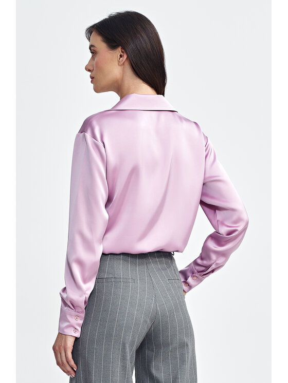 NIFE NIFE Košile K80 Růžová Regular Fit