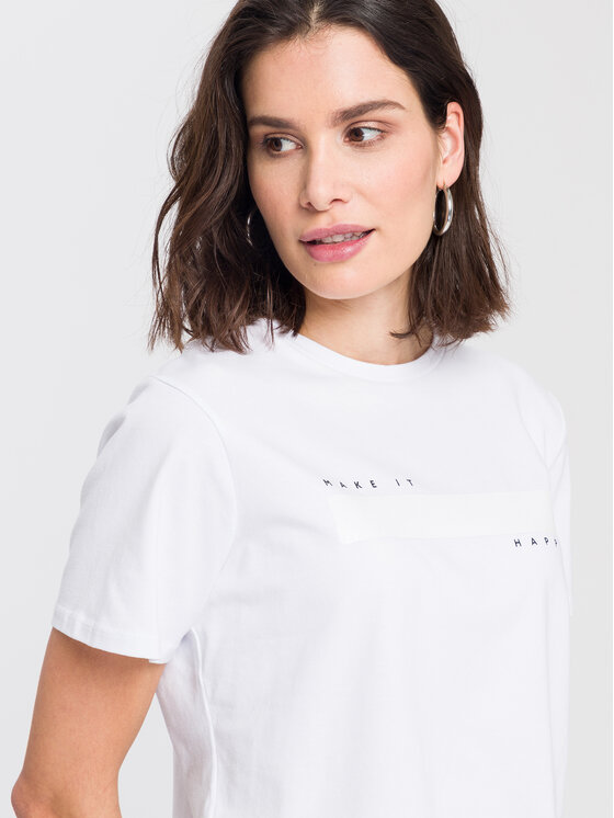 Cross Jeans Cross Jeans T-Shirt 55938-008 Biały Regular Fit