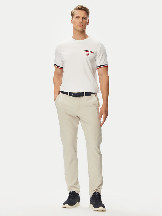 Beverly Hills Polo Club Beverly Hills Polo Club Tričko P-SS26M-TS0112 Biela Regular Fit