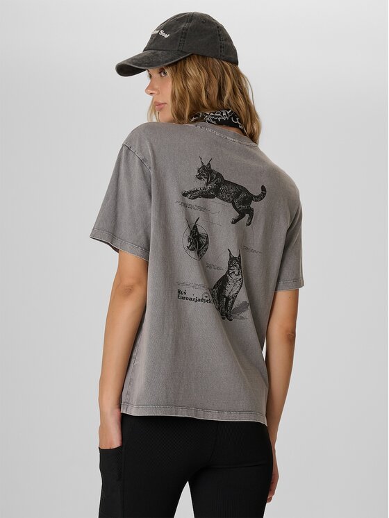4F 4F T-Shirt 4FKAW26TTSHF4506-26S Szary Loose Fit