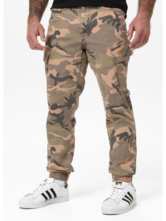 PITBULL PITBULL Spodnie dresowe Spodnie Jogger bojówki męskie SCOTT XS Kolorowy Regular Fit