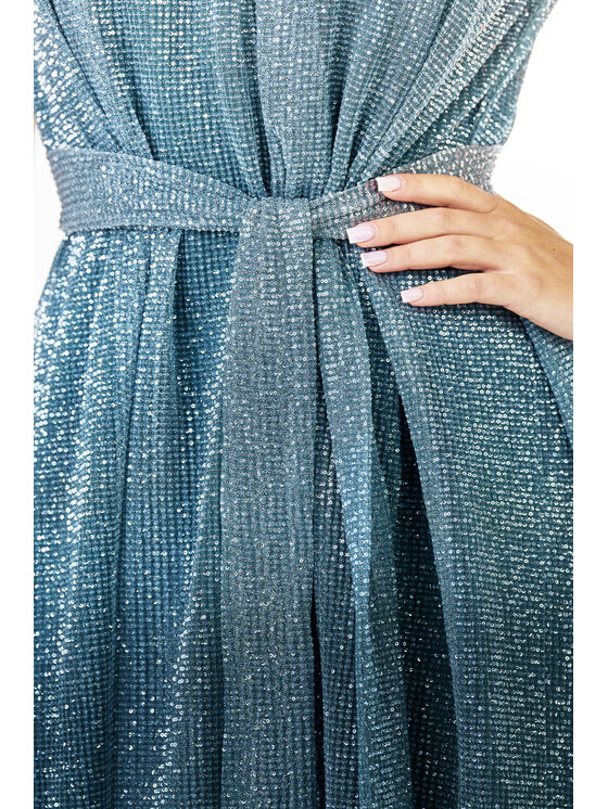 Awama Awama Sukienka wieczorowa A703 Zielony Basic Fit