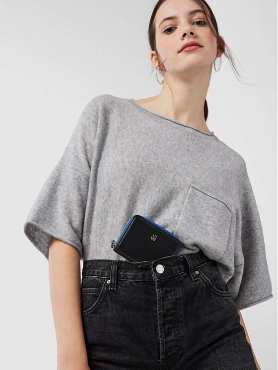TOUS TOUS Малък дамски портфейл Monedero M. New Dubai 2001690051 Черен