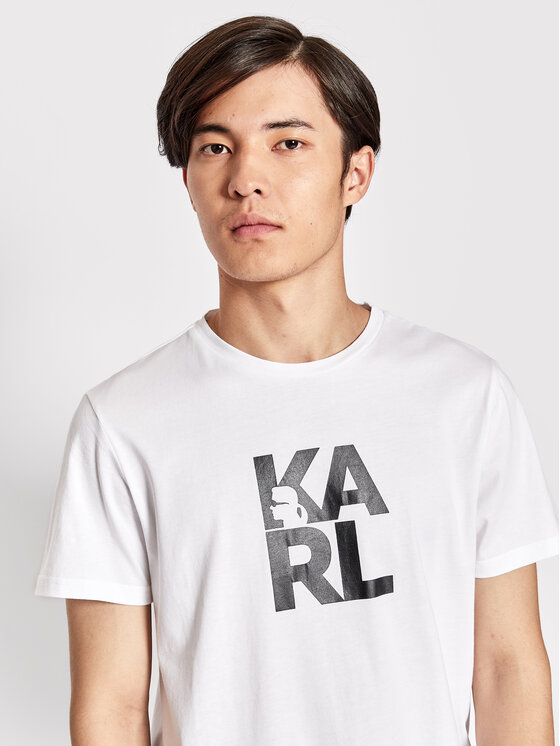 KARL LAGERFELD KARL LAGERFELD T-shirt Classic KL22MTS01 Bianco Regular Fit