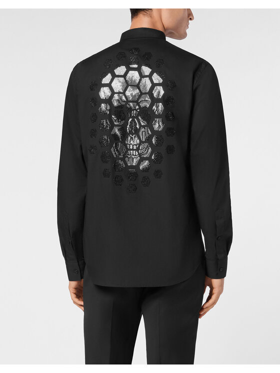 PHILIPP PLEIN PHILIPP PLEIN Koszula 22579 Czarny Fitted Fit