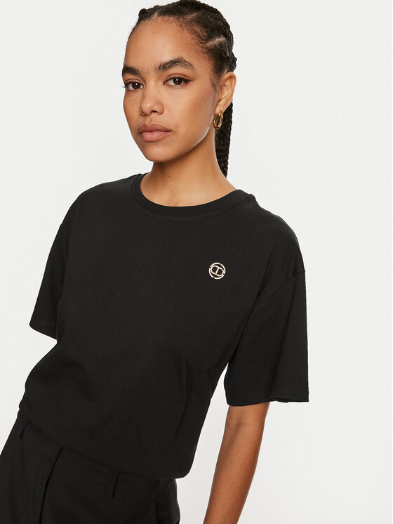 TWINSET TWINSET T-shirt 242TP2521 Crna Loose Fit