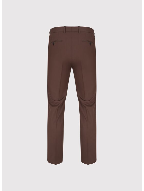 Pako Lorente Pako Lorente Spodnie garniturowe P25SF-6G-022 Brązowy Slim Fit