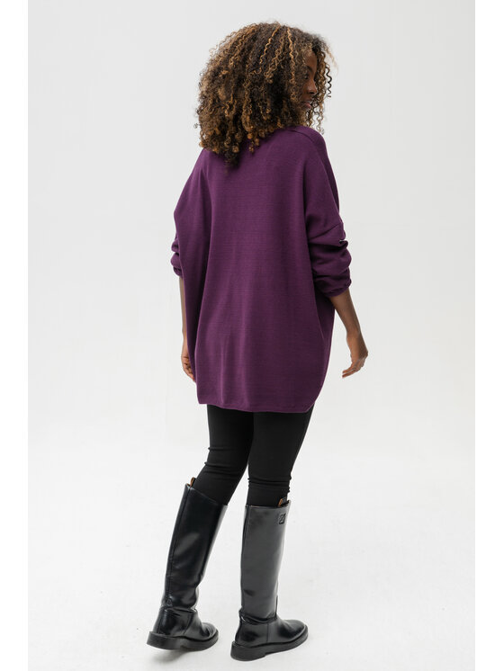 blue shadow blue shadow Sweter Kety Fioletowy Regular Fit