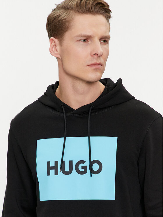 HUGO Hugo Majica dugih rukava Duratschi223 50473168 Crna Regular Fit