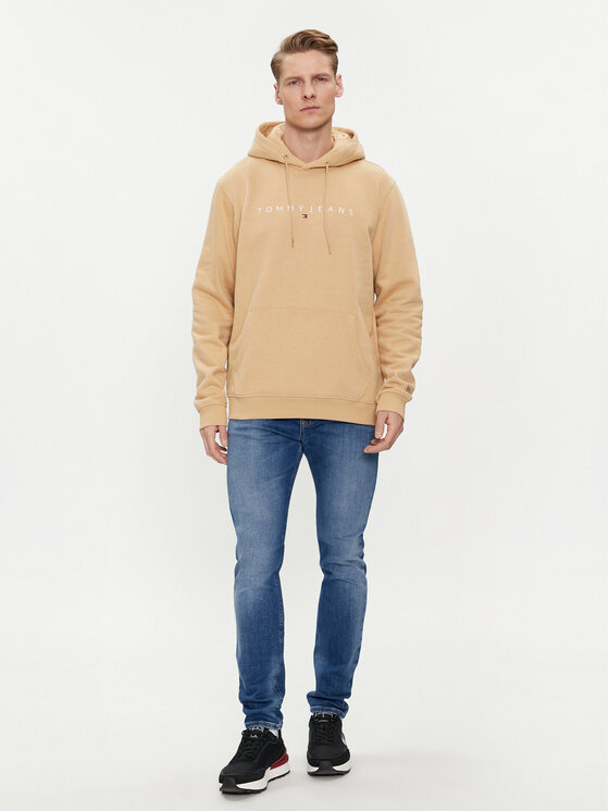 Tommy Jeans Tommy Jeans Majica dugih rukava Linear Logo DM0DM17985 Bež Regular Fit