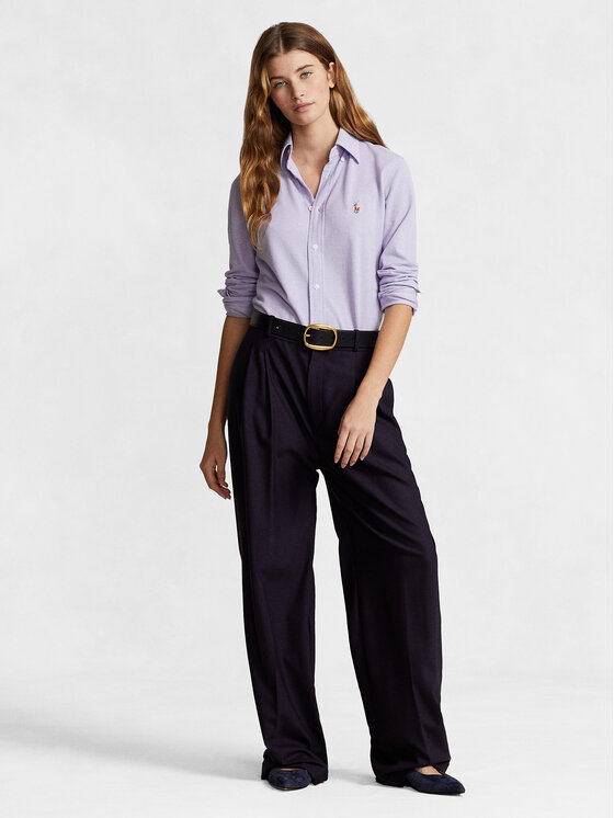 Polo Ralph Lauren Polo Ralph Lauren Сорочка Ls Knt Ox St 211924258001 Фіолетовий Slim Fit