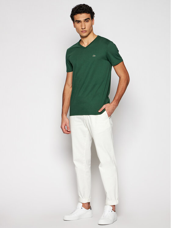 Lacoste Lacoste T-krekls TH6710 Zaļš Regular Fit
