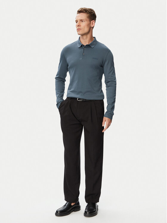 Calvin Klein Calvin Klein Polo majica Supima LV04LH240G Temno siva Slim Fit