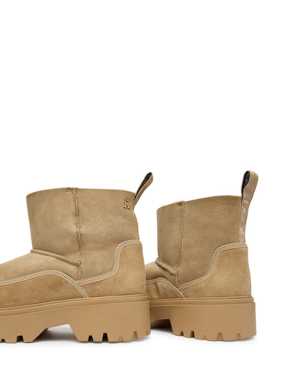 Tommy Hilfiger Tommy Hilfiger Schneeschuhe Real Shearling Pullon FW0FW08997 Beige