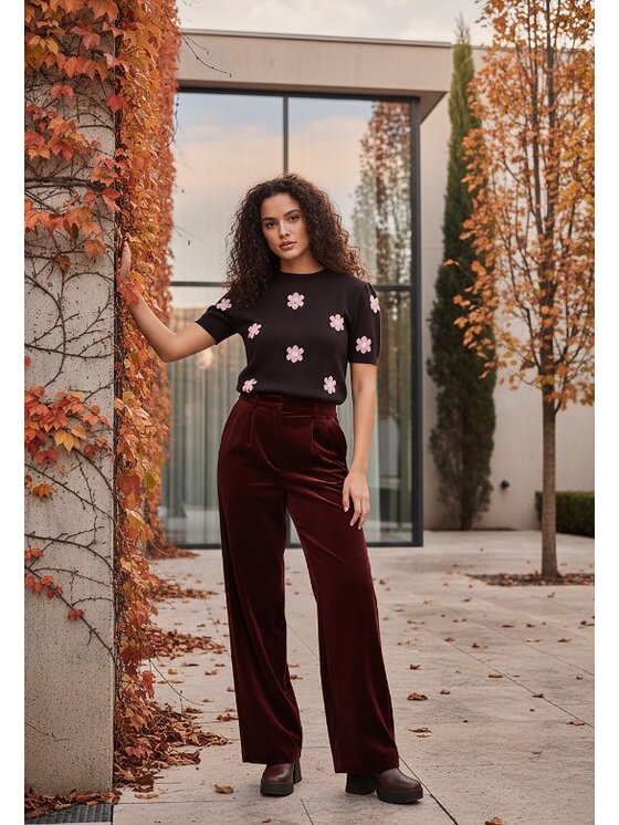 FIGL FIGL Svetr M1235 Hnědá Regular Fit