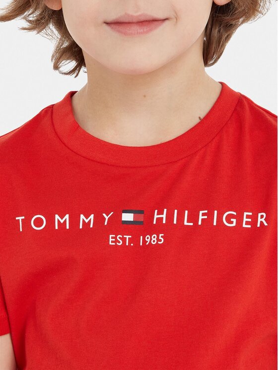 Tommy Hilfiger Tommy Hilfiger T-Shirt Essential KS0KS00210 S Czerwony Regular Fit