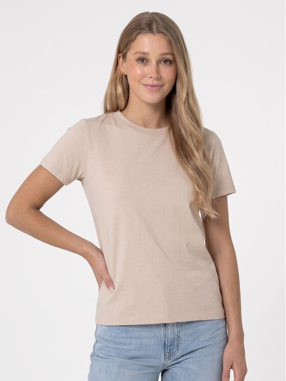 BASICLO BASICLO T-Shirt BSL-004-30 Beżowy Regular Fit