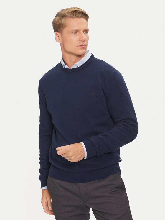 La Martina La Martina Sweater ZMS024 YW106 Sötétkék Regular Fit