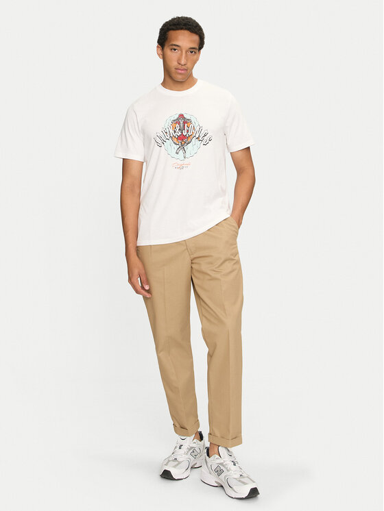 Jack&Jones Jack&Jones T-shirt Coconut Skull 12255192 Bijela Standard Fit