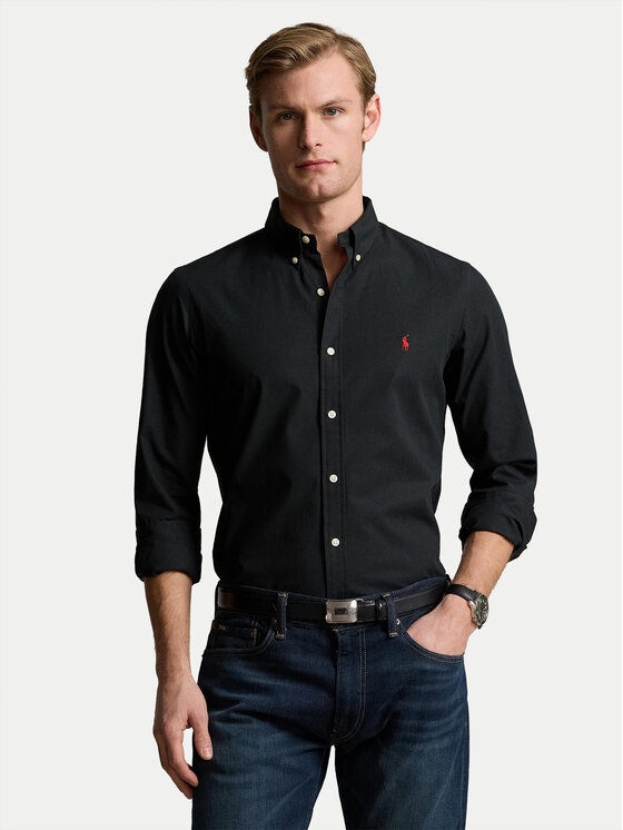 Polo Ralph Lauren Košeľa 710928254006 Čierna Slim Fit