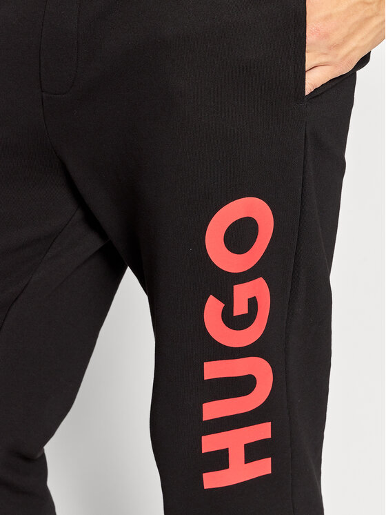 HUGO Hugo Teplákové kalhoty Dutschi 50473211 Černá Regular Fit
