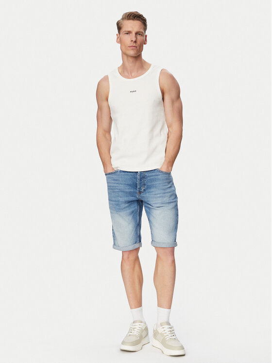 HUGO HUGO Tank top Dapota 50563744 Kremowy Slim Fit