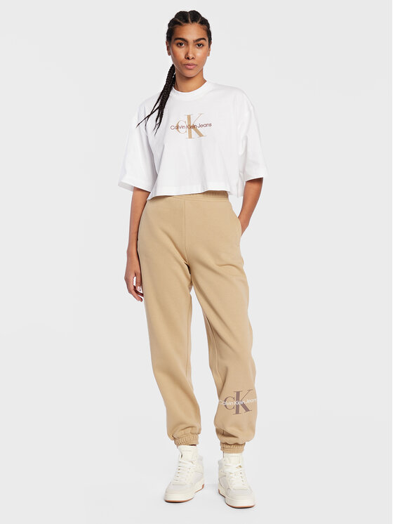 Calvin Klein Jeans Calvin Klein Jeans Sporta bikses J20J220265 Bēšs Relaxed Fit