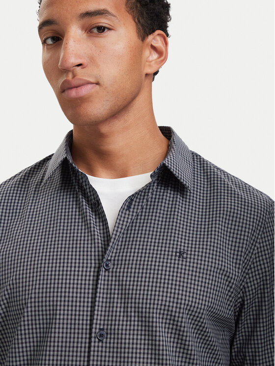 Calvin Klein Calvin Klein Hemd Gingham LV04LH100G Dunkelblau Slim Fit