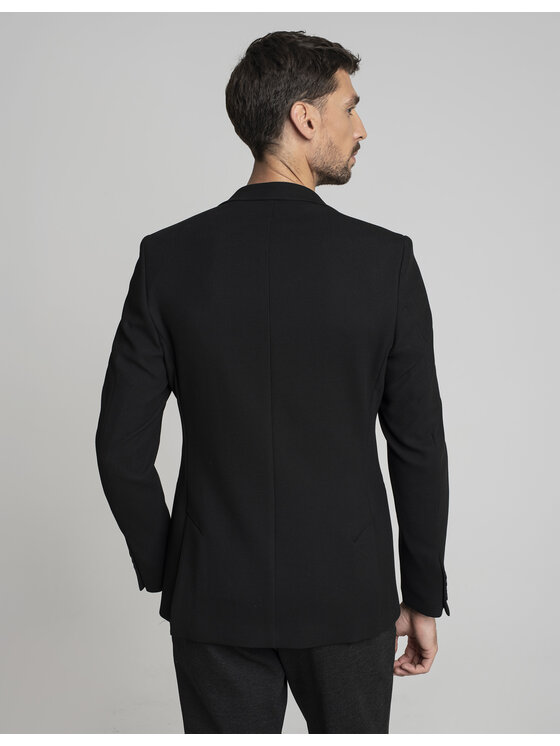 Borgio Borgio Marynarka collalto Czarny Slim Fit