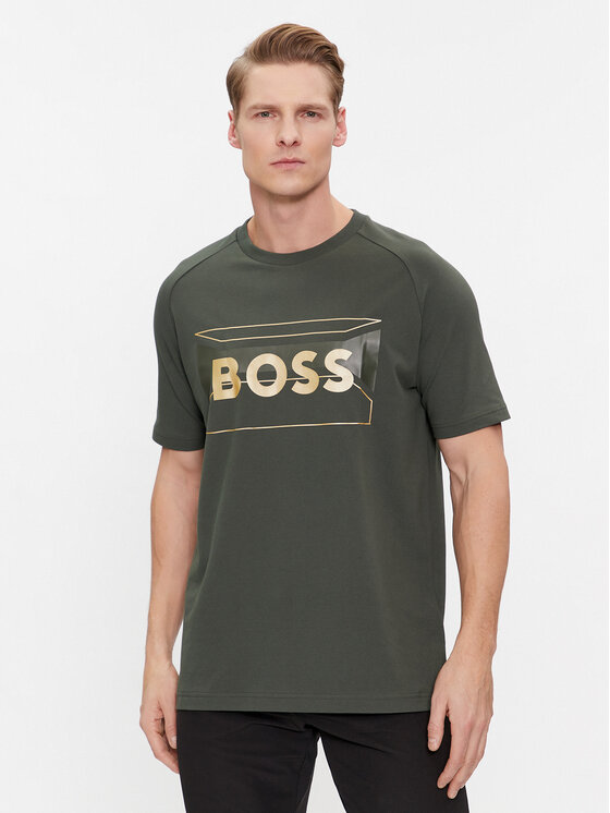 Boss Tričko 50514527 Zelená Regular Fit