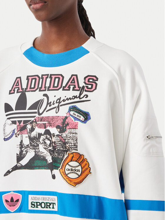adidas adidas Pluus Archive Sweater Baseball KS9209 Valge Regular Fit