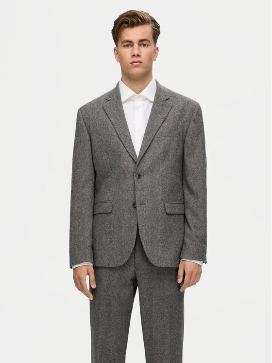 Selected Homme Selected Homme Sacou 16094332 Gri Slim Fit